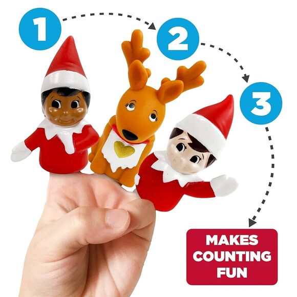 The Elf On The Shelf 5 Finger Bath Puppets Puppies Reindeer Elf Pets NEW - Picture 4 of 11